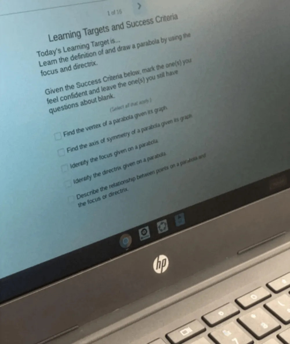 Learning Targets